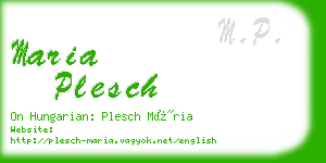 maria plesch business card